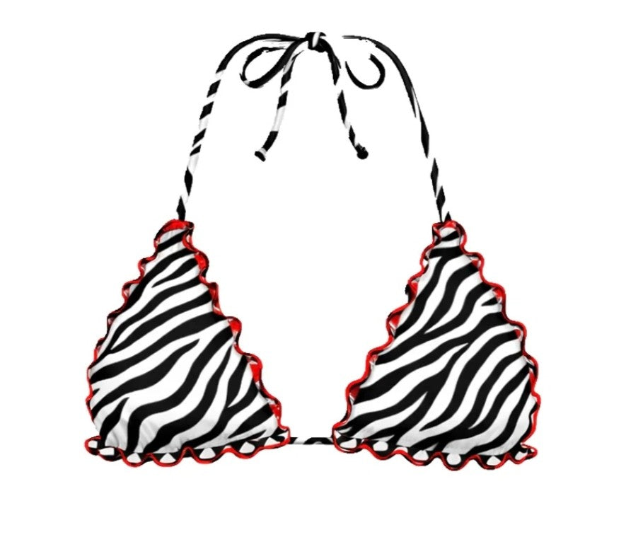 TRIANGOLO FANTASIA ZEBRA ROSSO Milano Bikini