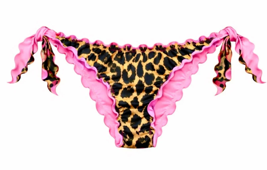 SLIP CON LACCI / BRASILIANA CHIUSA LEOPARDATO Milano Bikini
