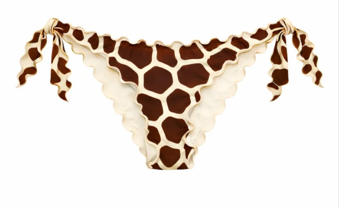 SLIP CHIUSO / BRASILIANA CON FIOCCO GIRAFFA CREMA Milano Bikini