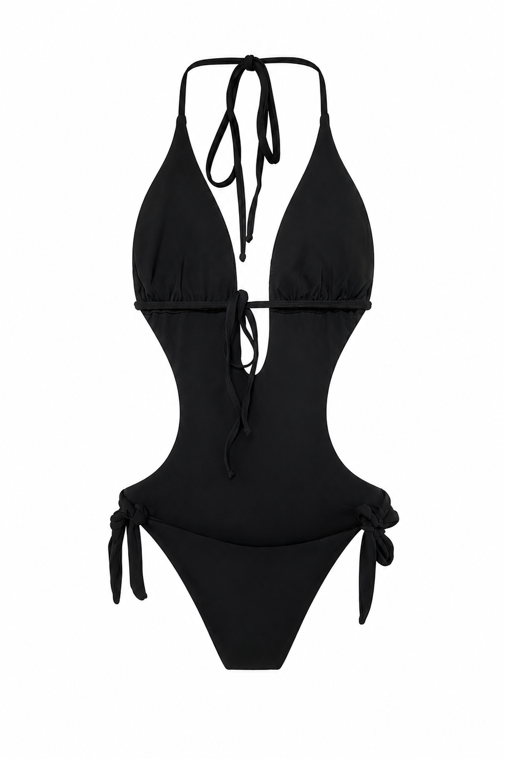 TRIKINI NERO CON BRASILIANA Milano Bikini