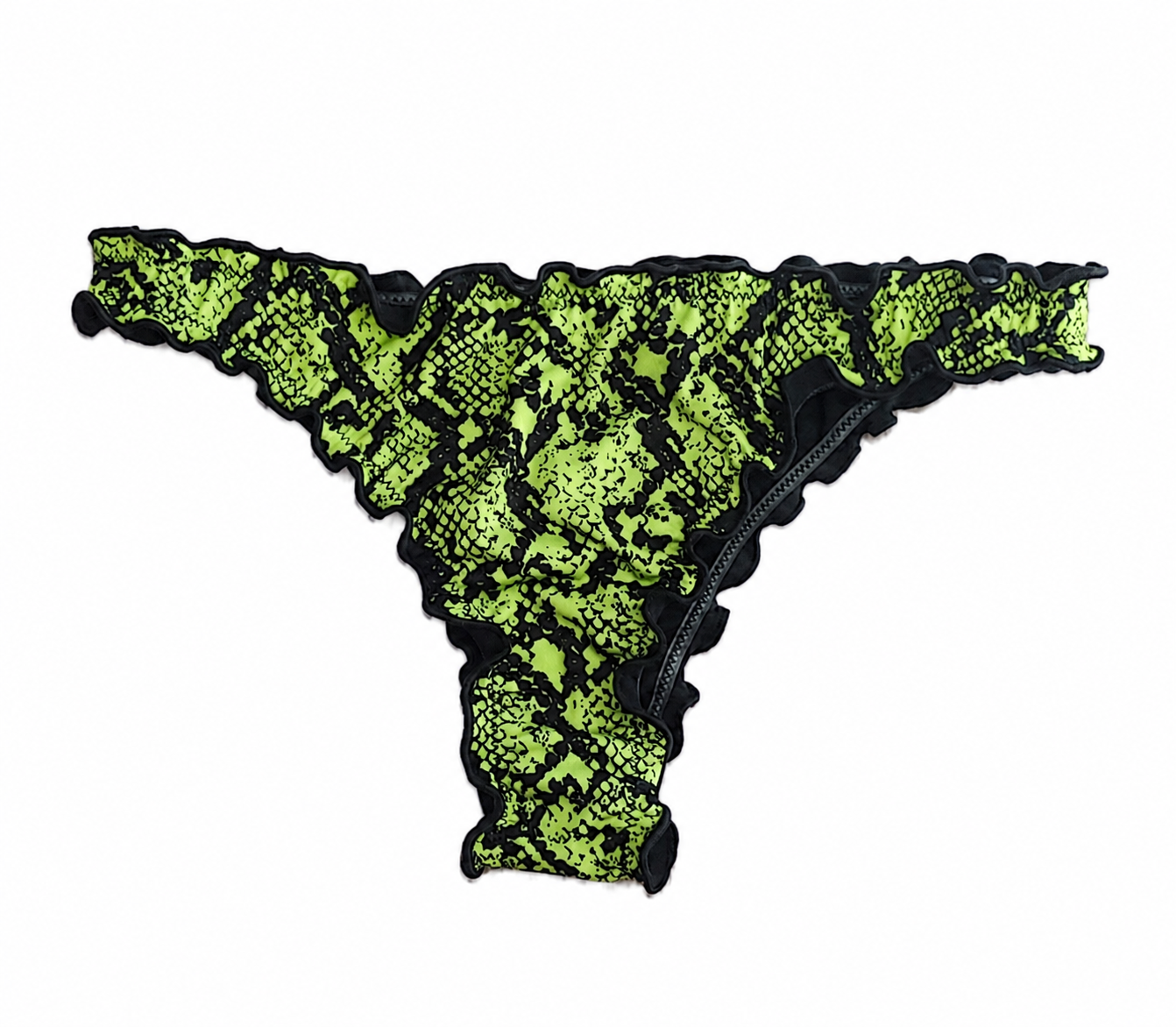 SLIP FIOCCO / BRASILIANA CHIUSA PITONE LIME Milano Bikini