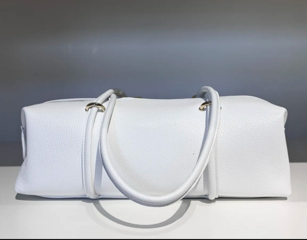 Borsa vera pelle Bianca o Rossa